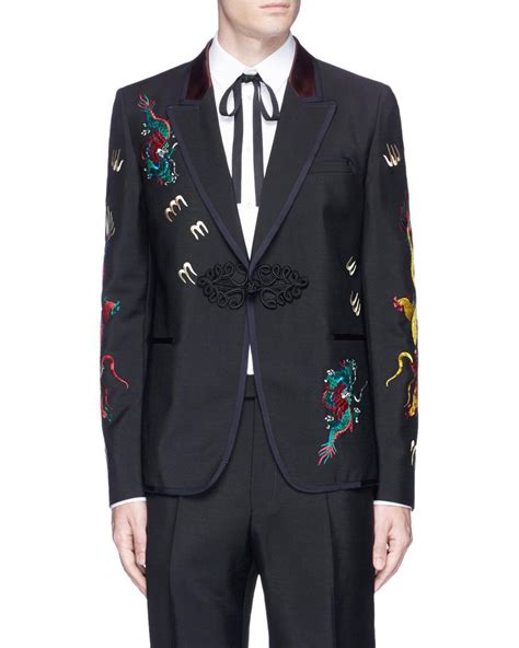 gucci dragon blazer|Gucci fitted silk blazer women.